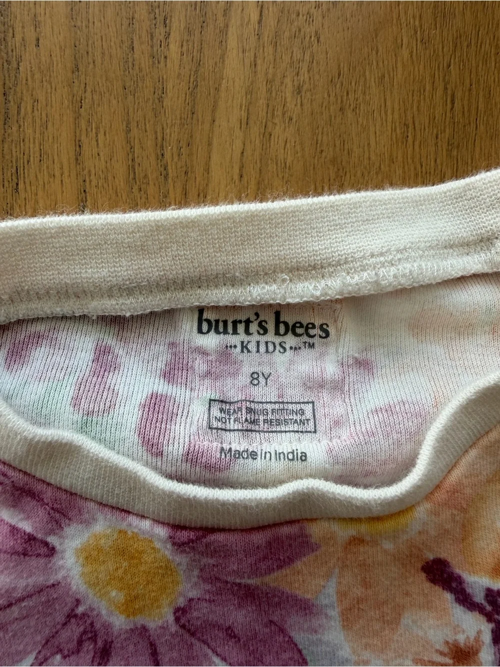 Burt’s Bees Kids 100% Cotton Floral Long-Sleeve Pajama Set